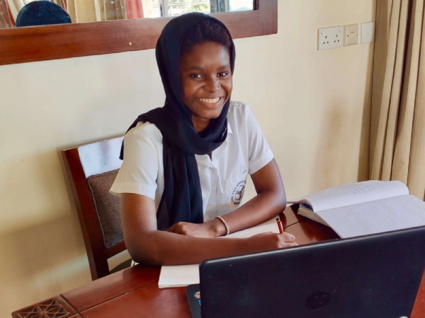 International Student Exchange Programme Manager Eva Muriuki with Exchange students at AKA Hyderabad.